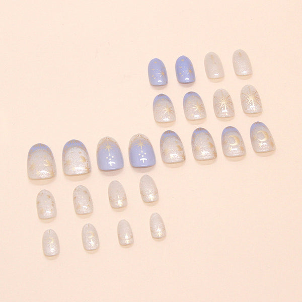 12 Sizes-24 Pcs Press On Nails W1800
