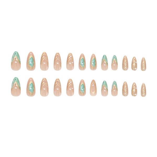 12 Sizes-24 Pcs Press On Nails Z1093