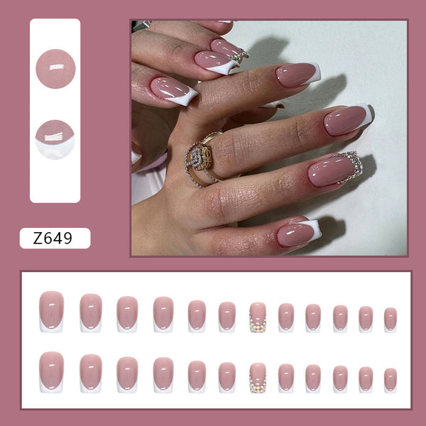 12 Sizes-24 Pcs Press On Nails Z649