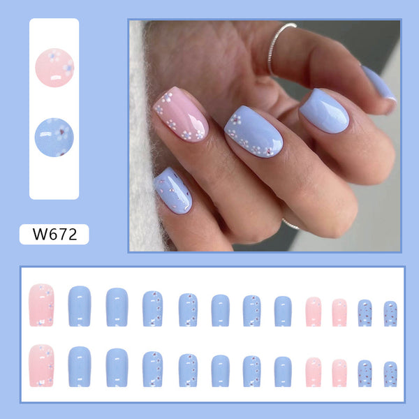 12 Sizes-24 Pcs Press On Nails W672