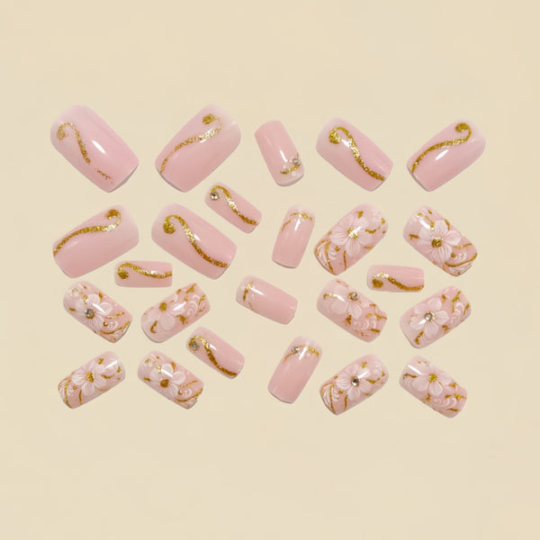 12 Sizes-24 Pcs Press On Nails Y1603
