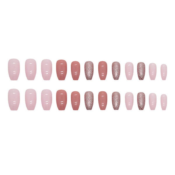 12 Sizes-24 Pcs Press On Nails W1297