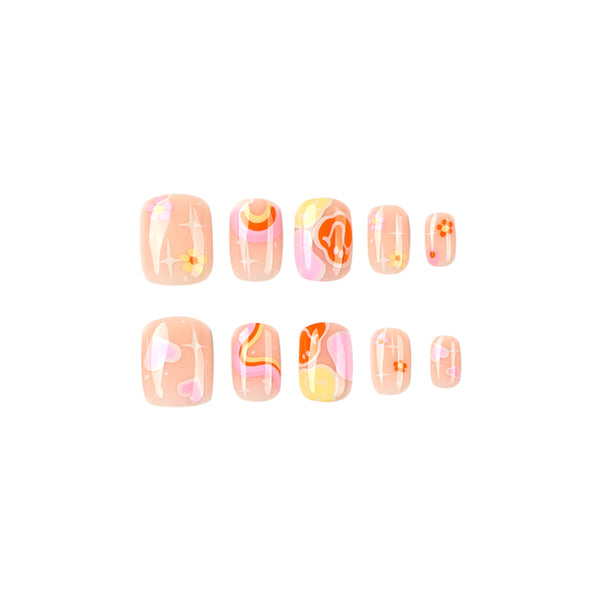12 Sizes-24 Pcs Press On Nails JP2610