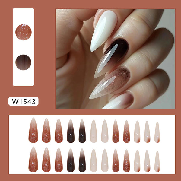 12 Sizes-24 Pcs Press On Nails W1543
