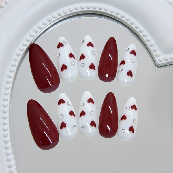 12 Sizes-24 Pcs Press On Nails Z1334