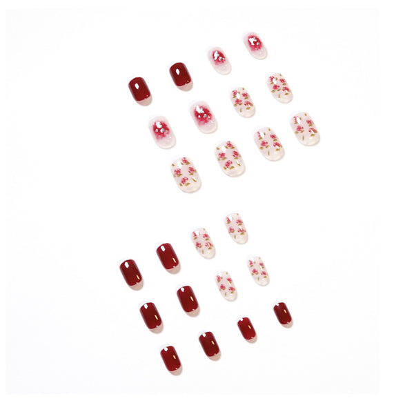 12 Sizes-24 Pcs Press On Nails JP1460
