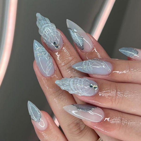 12 Sizes-24 Pcs Press On Nails JP2945