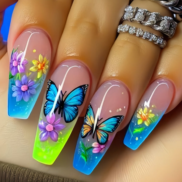 12 Sizes-24 Pcs Press On Nails Y651