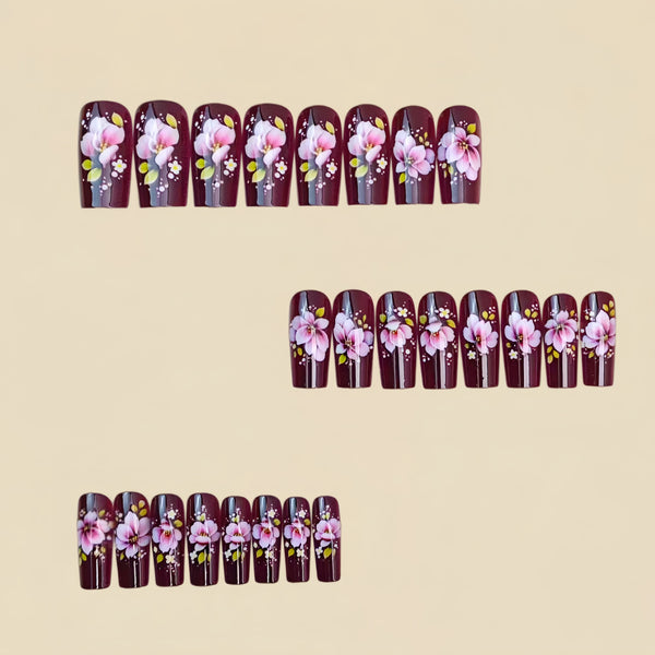 12 Sizes-24 Pcs Press On Nails Y1893