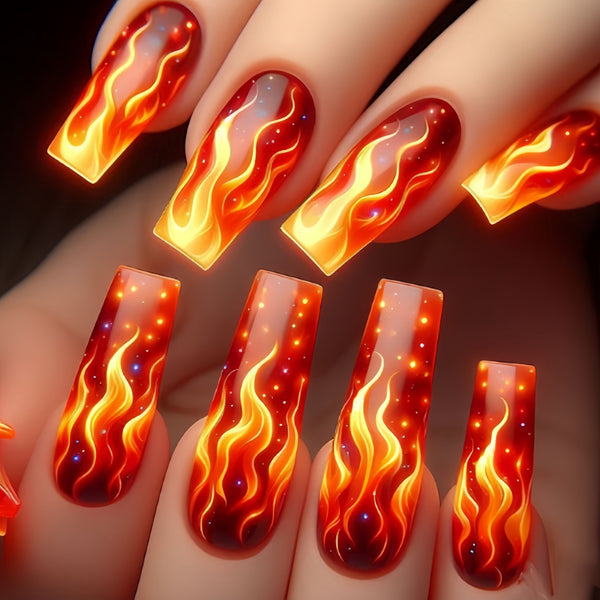12 Sizes-24 Pcs Press On Nails Y434