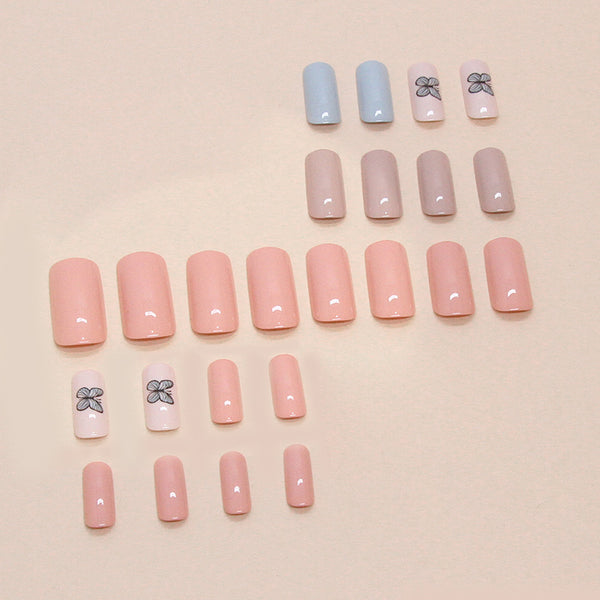12 Sizes-24 Pcs Press On Nails W1662