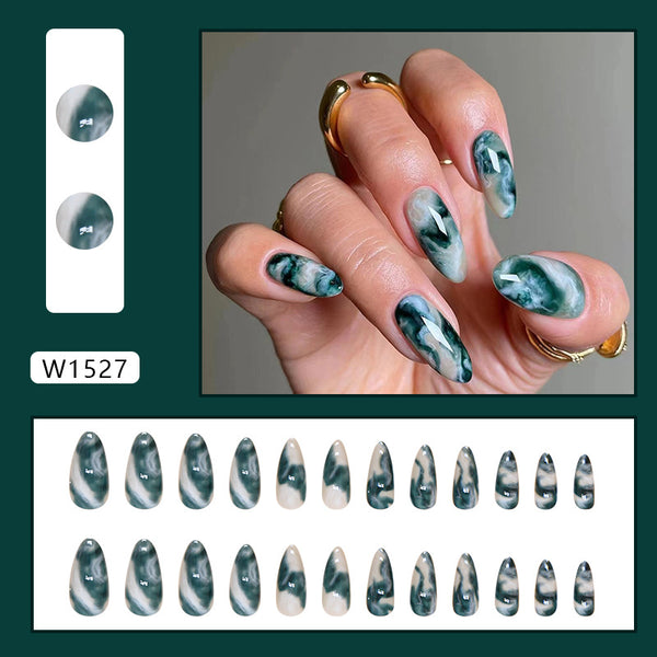 12 Sizes-24 Pcs Press On Nails W1527