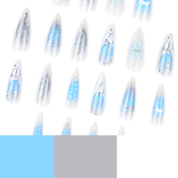 12 Sizes-24 Pcs Press On Nails JP4200