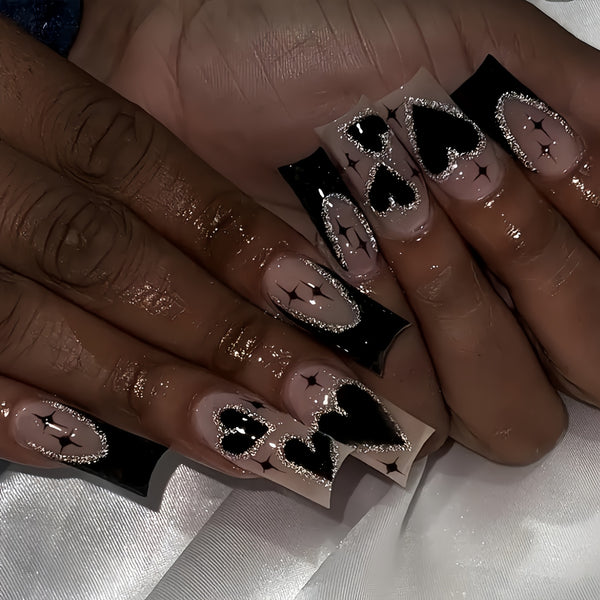 12 Sizes-24 Pcs Press On Nails Y086