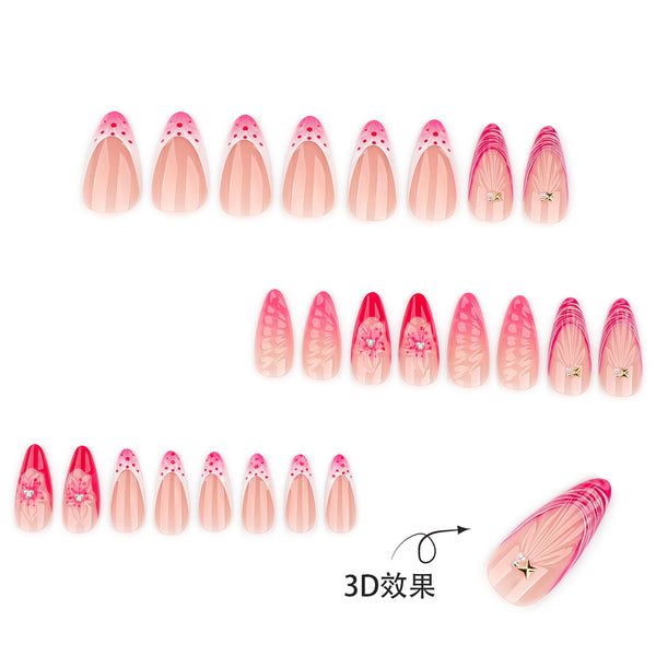 12 Sizes-24 Pcs Press On Nails JP4274