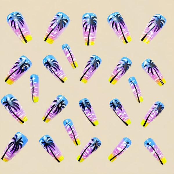 12 Sizes-24 Pcs Press On Nails Y705