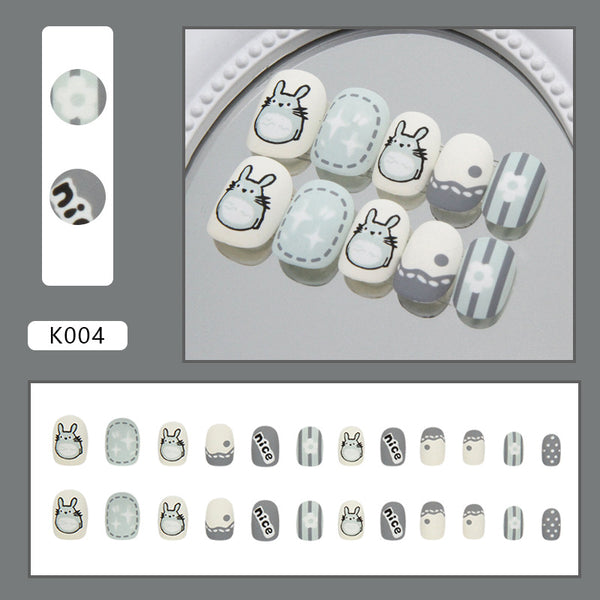 12 Sizes-24 Pcs Press On Nails K004