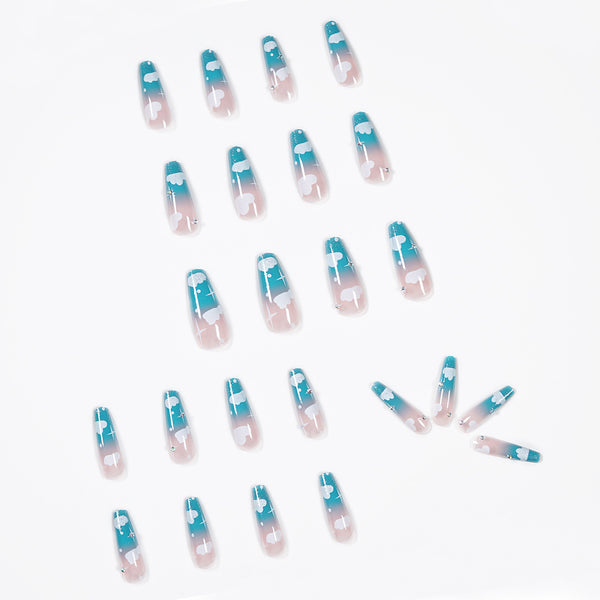 12 Sizes-24 Pcs Press On Nails JP1014