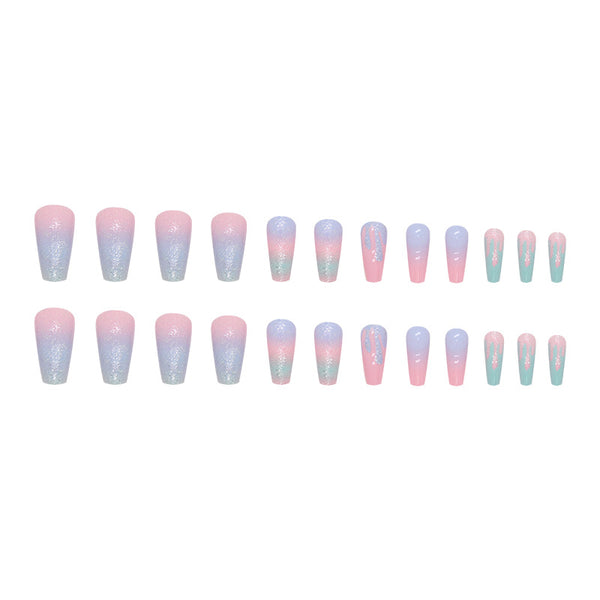 12 Sizes-24 Pcs Press On Nails W1006