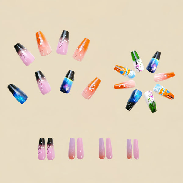 12 Sizes-24 Pcs Press On Nails Y501