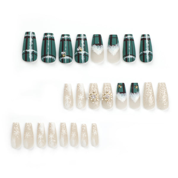 12 Sizes-24 Pcs Press On Nails JP2783