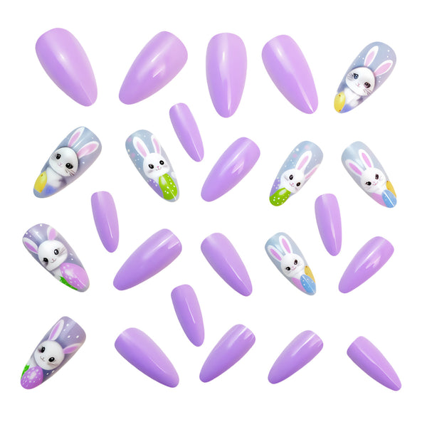 12 Sizes-24 Pcs Press On Nails Y961