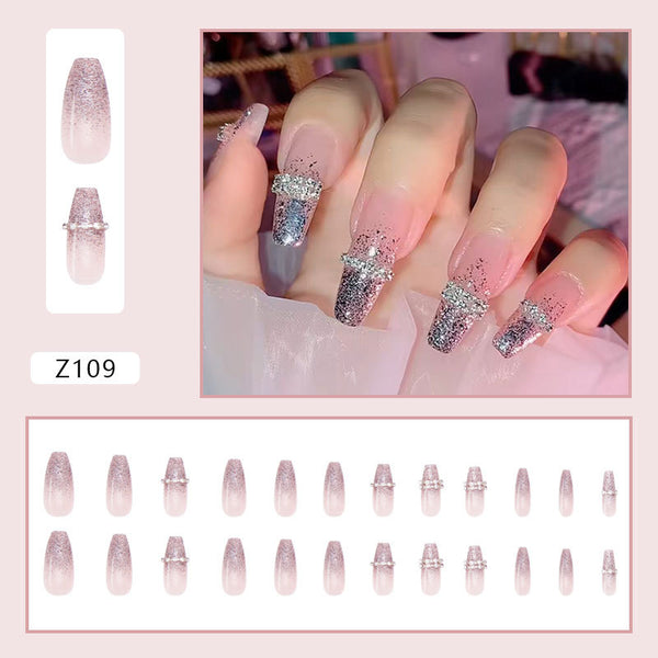 12 Sizes-24 Pcs Press On Nails Z082