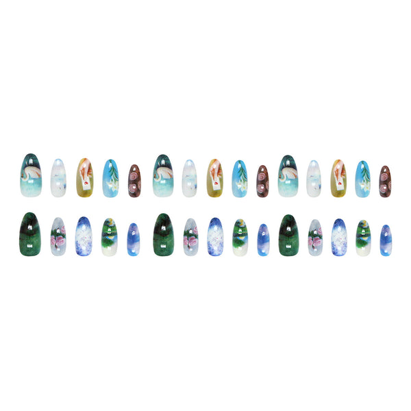 30 Pcs Press On Nails W2095