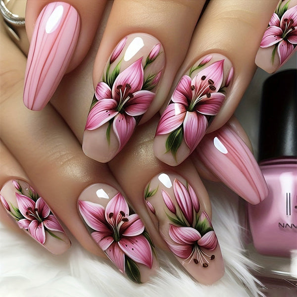 12 Sizes-24 Pcs Press On Nails W1883