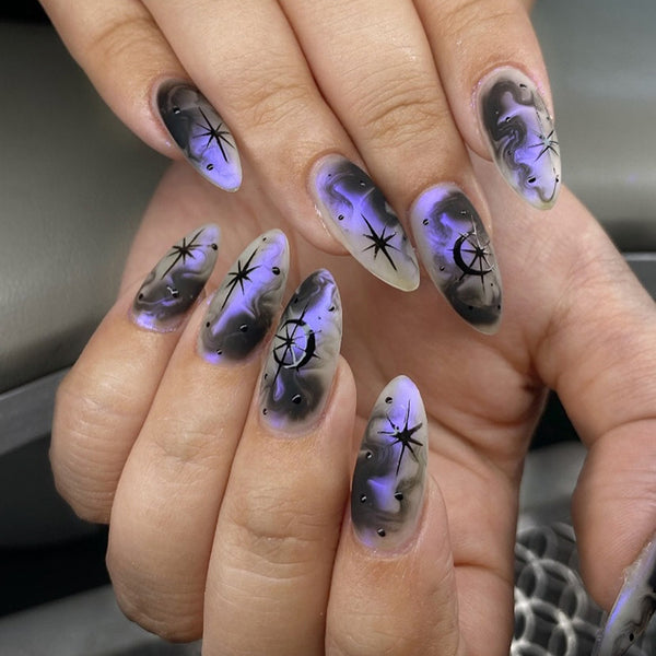 12 Sizes-24 Pcs Press On Nails W1910