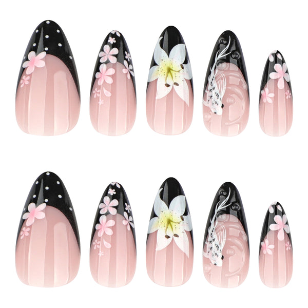 12 Sizes-24 Pcs Press On Nails JP4342