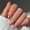 Almond French Medium Pink Press on Nails