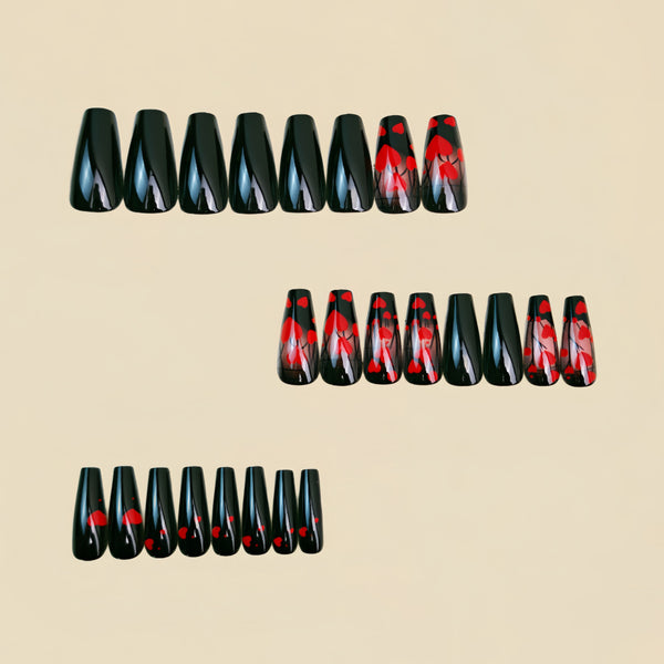 12 Sizes-24 Pcs Press On Nails Y1668