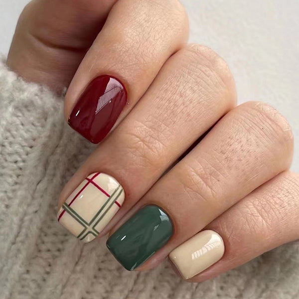 12 Sizes-24 Pcs Press On Nails W528
