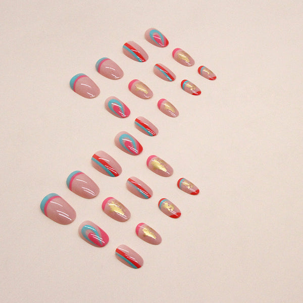 12 Sizes-24 Pcs Press On Nails W1126