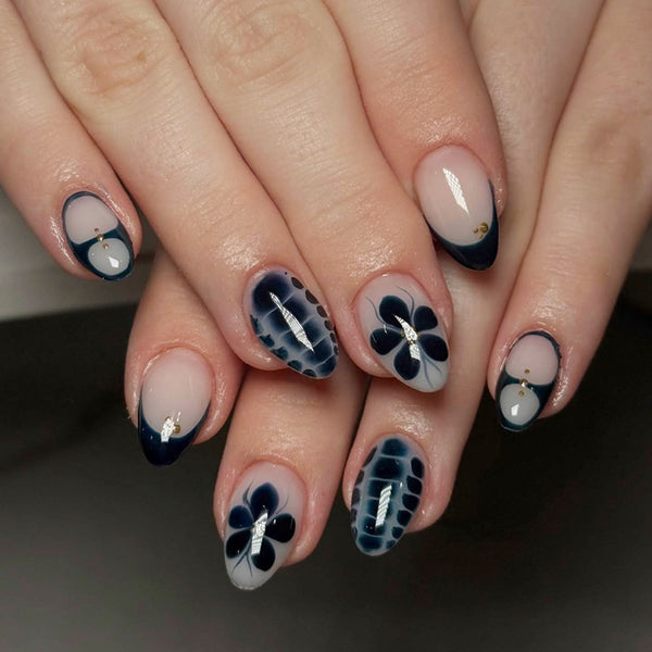12 Sizes-24 PcsPress On Nails W2045