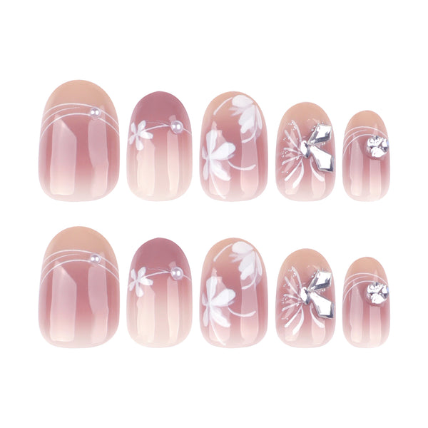 12 Sizes-24 Pcs Press On Nails JL0678