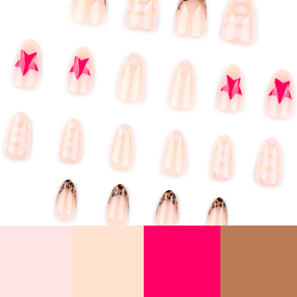 12 Sizes-24 Pcs Press On Nails JP3941