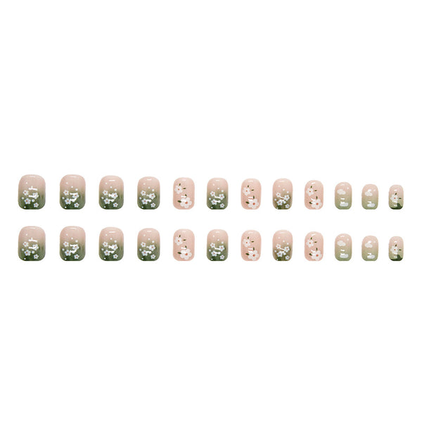 12 Sizes-24 Pcs Press On Nails R750