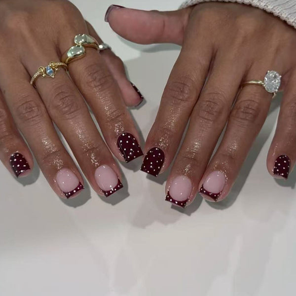 12 Sizes-24 Pcs Press On Nails JP4229