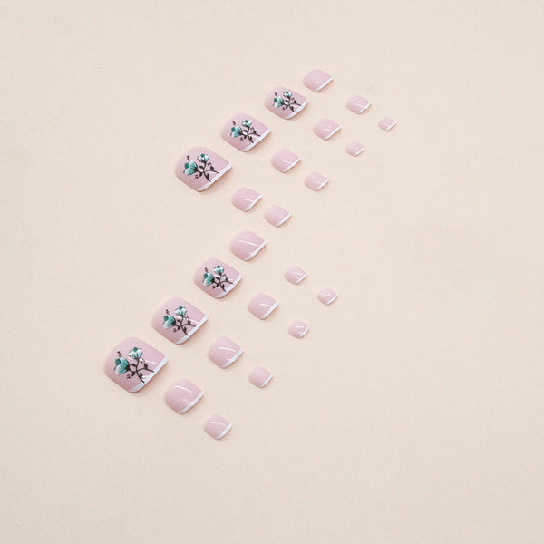 12 Sizes-24 Pcs Press On Nails F075