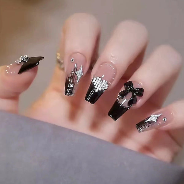 12 Sizes-24 Pcs Press On Nails Z347