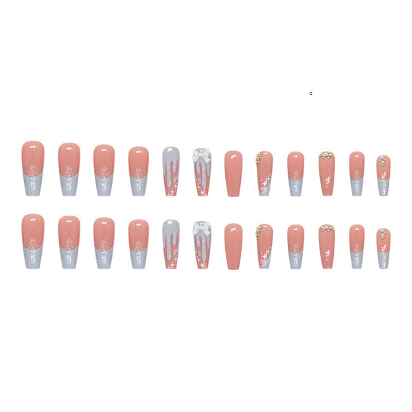 12 Sizes-24 Pcs Press On Nails Z725