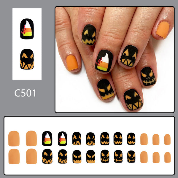 12 Sizes-24 Pcs Press On Nails C501
