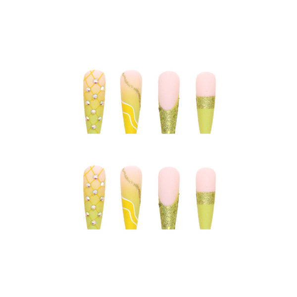 12 Sizes-24 Pcs Press On Nails W223