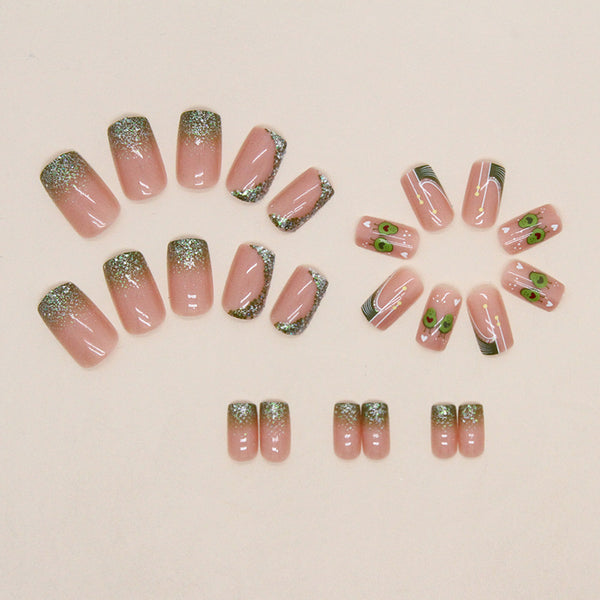 12 Sizes-24 Pcs Press On Nails W1105