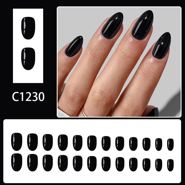 12 Sizes-24 Pcs Press On Nails C1230