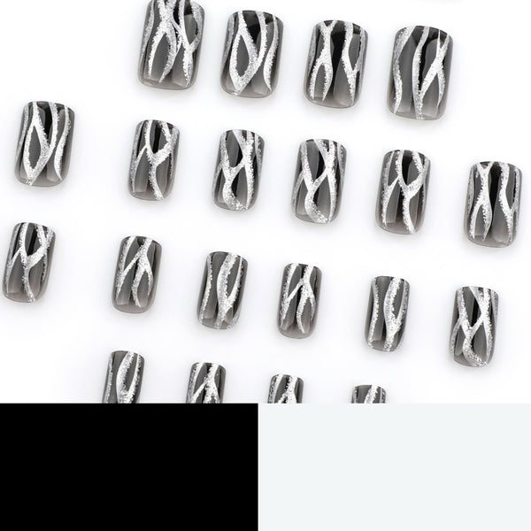 12 Sizes-24 Pcs Press On Nails JP3624