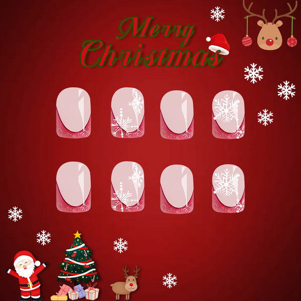 12 Sizes-24 Pcs Press On Nails C661