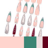 12 Sizes-24 Pcs Press On Nails JP3523